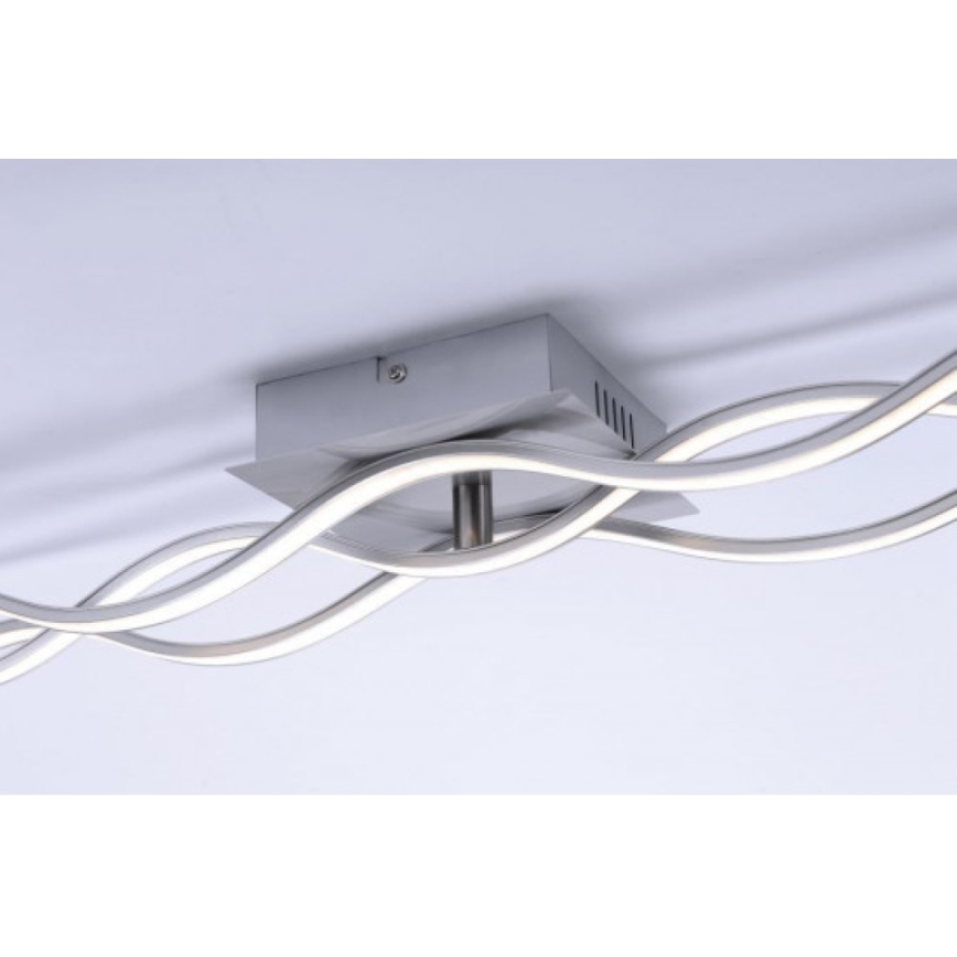 Leuchten Direkt 15166-55 - Candelabro montado à superfície LED WAWE LED/28W/230V cromado mate