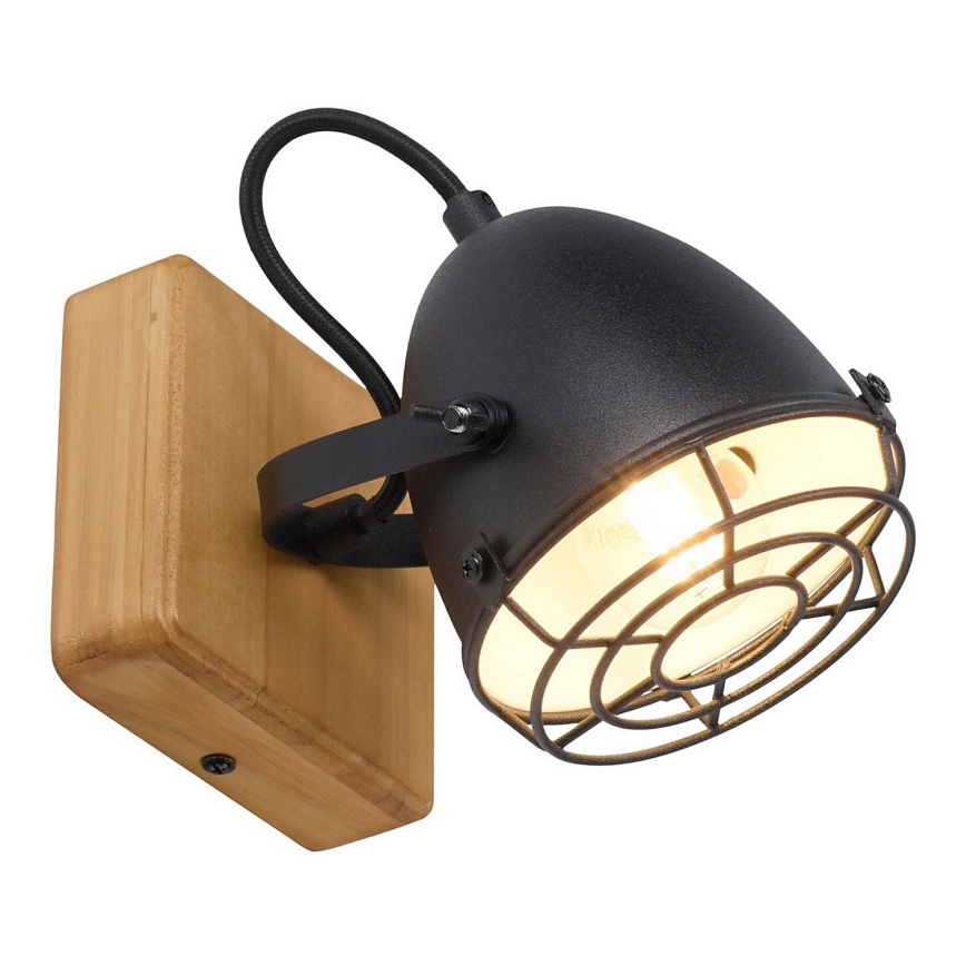 Leuchten Direkt 15171-18 - Foco de parede BEETLE 1xE14/10W/230V pinho