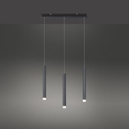 Leuchten Direkt 15203-18 - Candelabro suspenso LED 3xLED/4,8W/230V preto