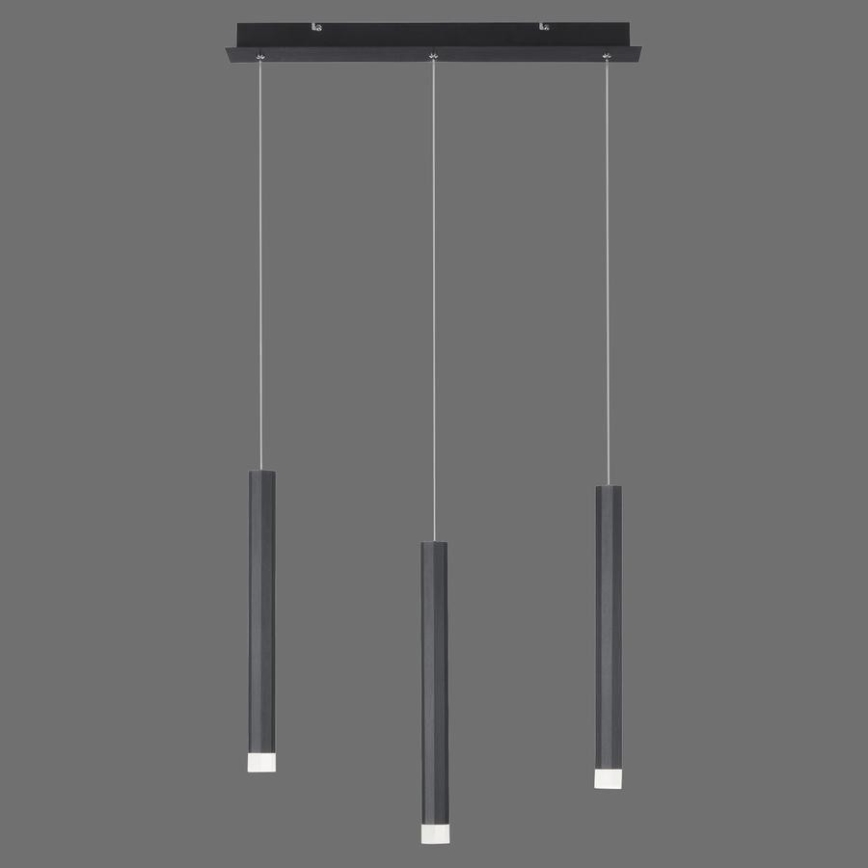 Leuchten Direkt 15203-18 - Candelabro suspenso LED 3xLED/4,8W/230V preto