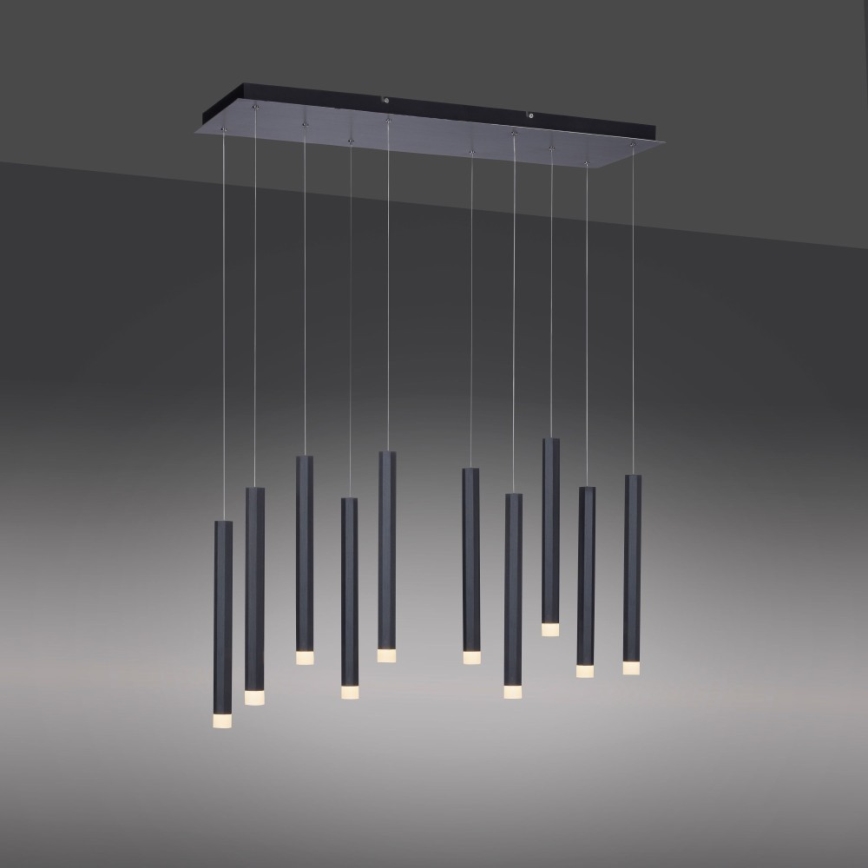 Leuchten Direkt 15206-18 - Candelabro suspenso LED 10xLED/4,8W/230V preto