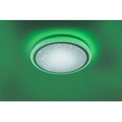 Leuchten Direkt 15220-16 - Iluminação de teto LED RGB com regulação LUISA LED/28W/230V + controlo remoto