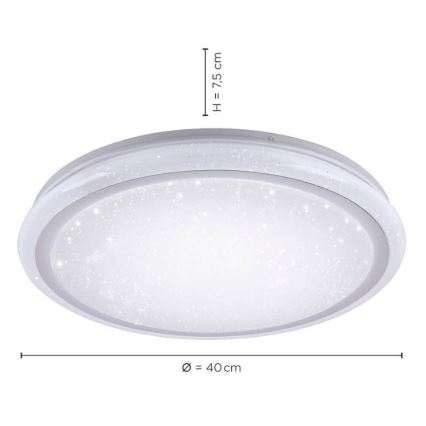 Leuchten Direkt 15220-16 - Iluminação de teto LED RGB com regulação LUISA LED/28W/230V + controlo remoto