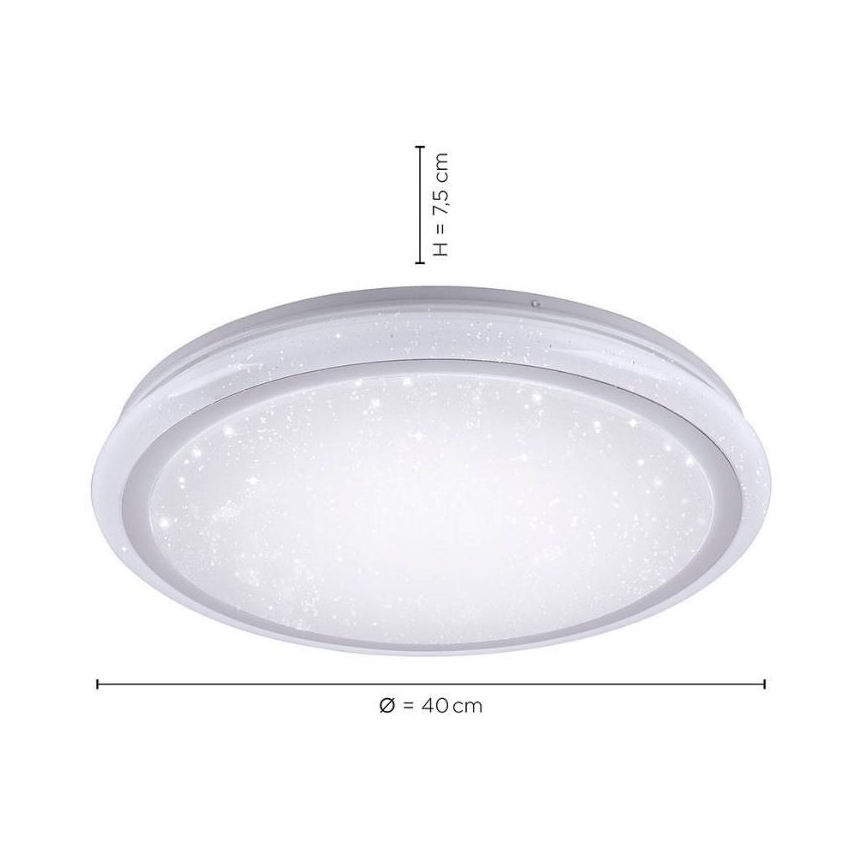 Leuchten Direkt 15220-16 - Iluminação de teto LED RGB com regulação LUISA LED/28W/230V + controlo remoto