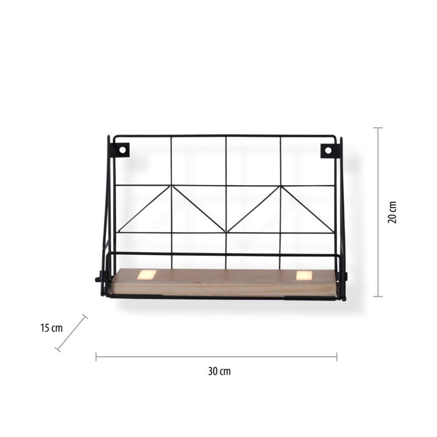 Leuchten Direkt 15276-18 - Prateleira com iluminação LED 2xLED/1,75W/230V 30 cm eucalipto