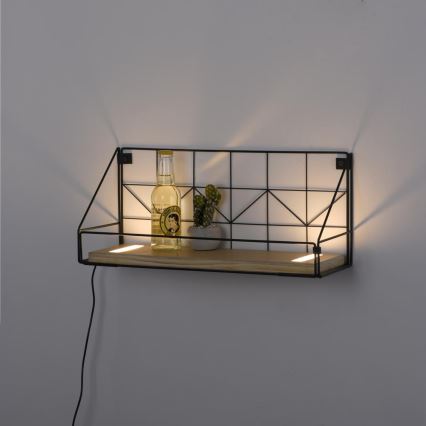 Leuchten Direkt 15277-18 - Prateleira com iluminação LED 2xLED/1,75W/230V 45 cm eucalipto