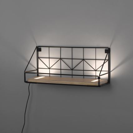 Leuchten Direkt 15277-18 - Prateleira com iluminação LED 2xLED/1,75W/230V 45 cm eucalipto