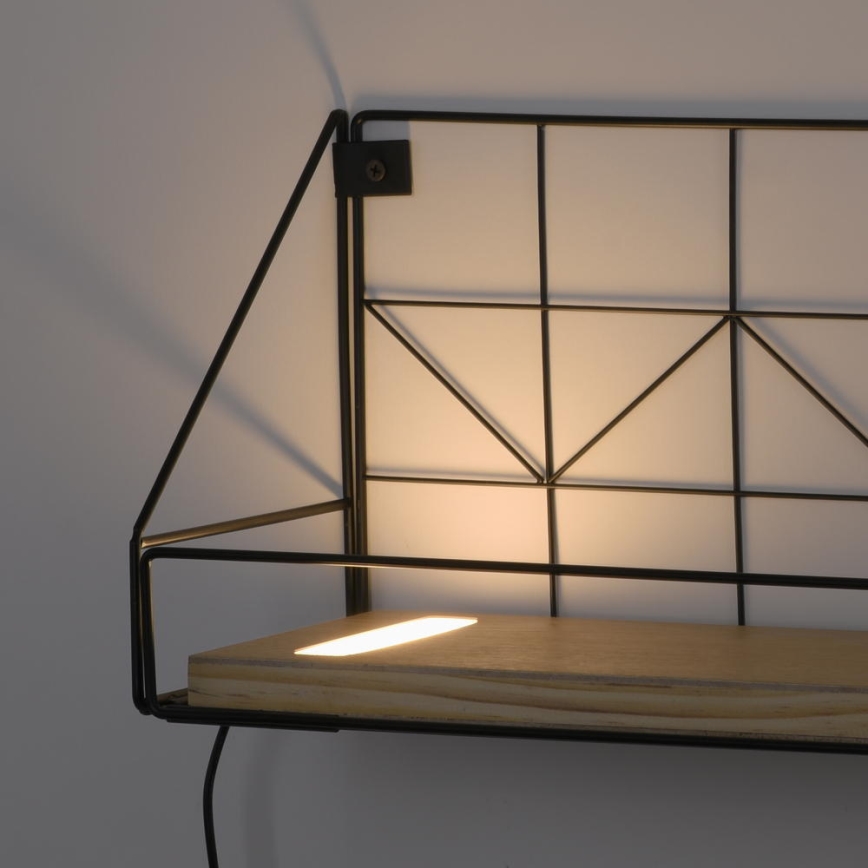 Leuchten Direkt 15277-18 - Prateleira com iluminação LED 2xLED/1,75W/230V 45 cm eucalipto