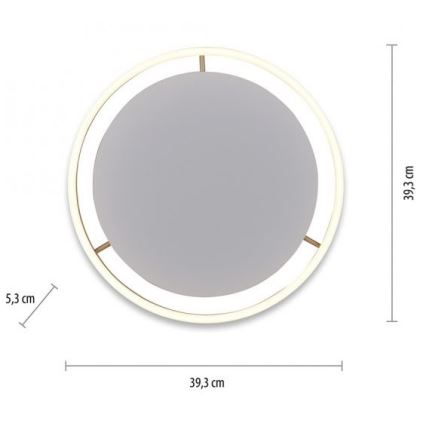 Leuchten Direkt 15391-60 - Iluminação de teto LED com regulação RITUS LED/20W/230V latão