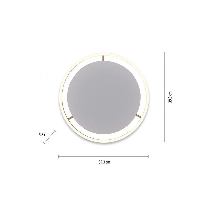 Leuchten Direkt 15391-60 - Iluminação de teto LED com regulação RITUS LED/20W/230V latão