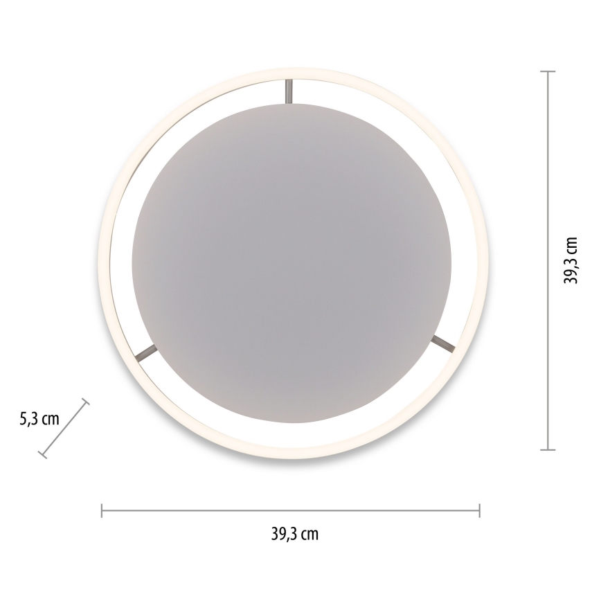 Leuchten Direkt 15391-95 - Iluminação de teto LED com regulação RITUS LED/20W/230V cromado mate