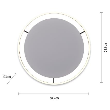 Leuchten Direkt 15392-13 - Iluminação de teto LED com regulação RITUS LED/30W/230V preta