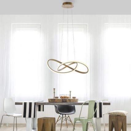 Leuchten Direkt 15402-60 - Candelabro suspenso LED com regulação MARIA LED/25W/230V