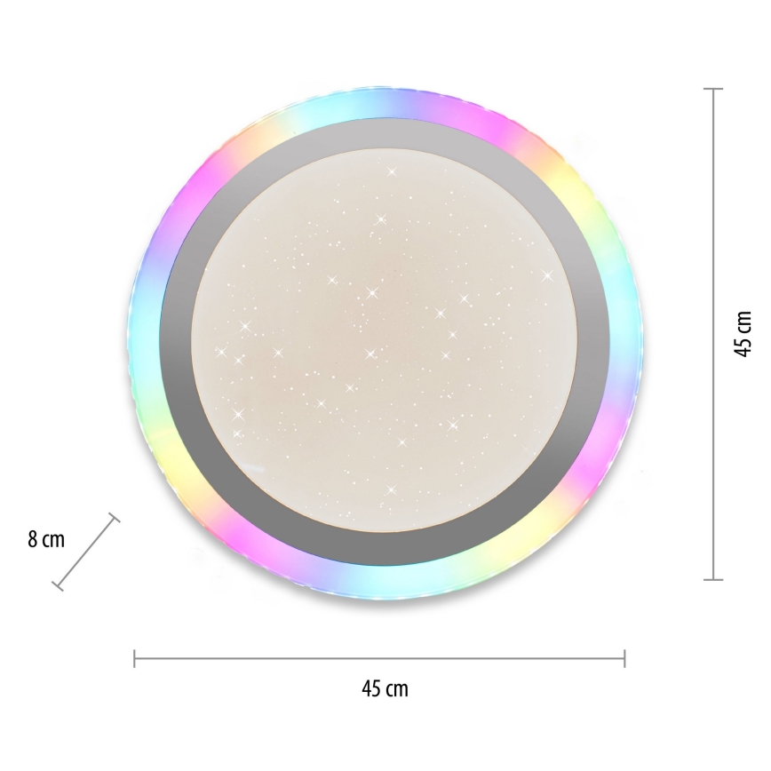 Leuchten Direkt 15411-21- Iluminação de teto LED RGB com regulação CYBA LED/26W/230V