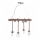 Leuchten Direkt 15483-18 - Candelabro num fio ROPE 4xE27/60W/230V