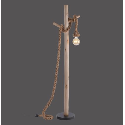 Leuchten Direkt 15484-18 - Candeeiro de pé ROPE 1xE27/15W/230V