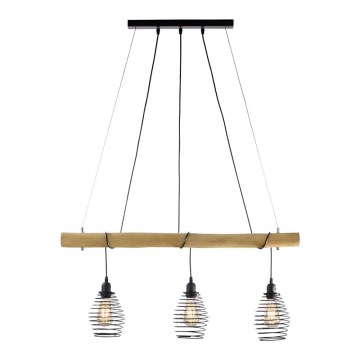 Leuchten Direkt 15526-79 - Candelabro suspenso SPRING 3xE27/40W/230V eucalipto