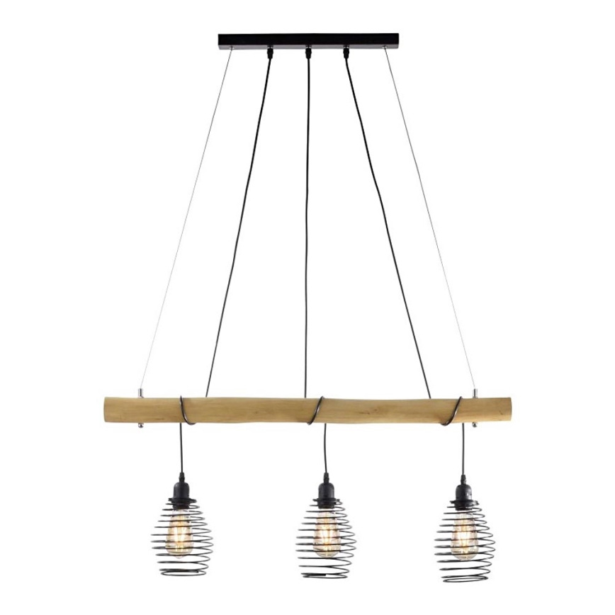 Leuchten Direkt 15526-79 - Candelabro suspenso SPRING 3xE27/40W/230V eucalipto