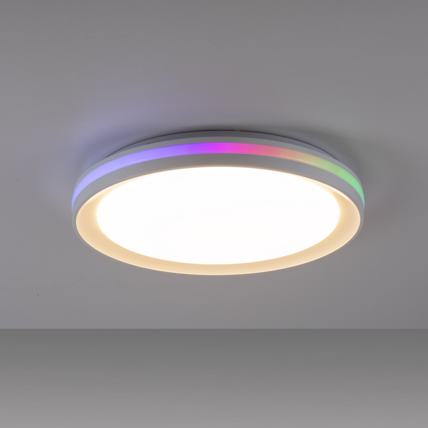Leuchten Direkt 15544-16 - Iluminação de teto LED RGB com regulação RIBBON LED/15W/230V + controlo remoto