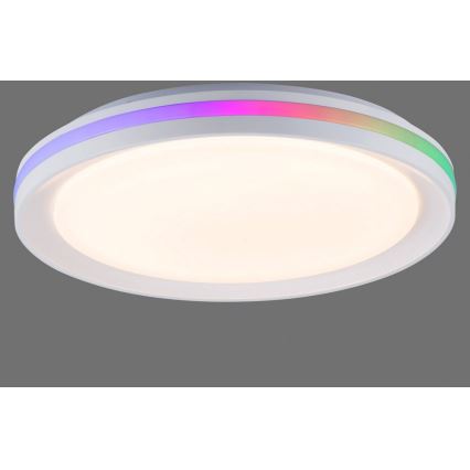 Leuchten Direkt 15544-16 - Iluminação de teto LED RGB com regulação RIBBON LED/15W/230V + controlo remoto