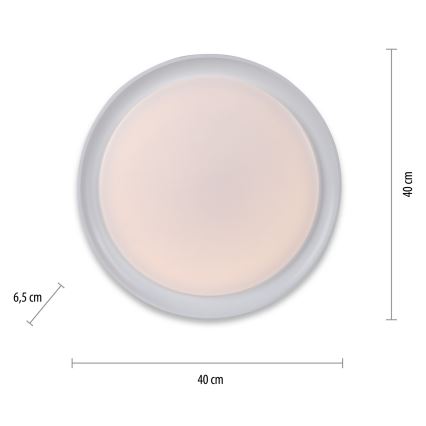 Leuchten Direkt 15544-16 - Iluminação de teto LED RGB com regulação RIBBON LED/15W/230V + controlo remoto
