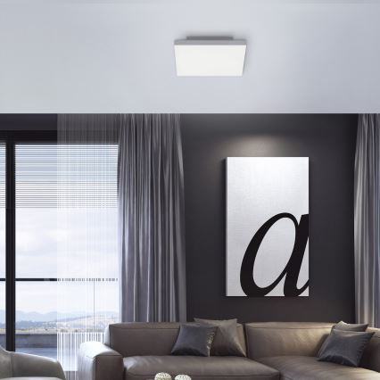 Leuchten Direkt 15550-16 - Luz de teto fosca LED CANVAS LED/17W/230V + controlo remoto