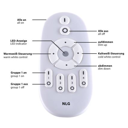 Leuchten Direkt 15571-18- Iluminação de teto LED com regulação FLAT LED/23,5W/230V 2700-5000K + controlo remoto