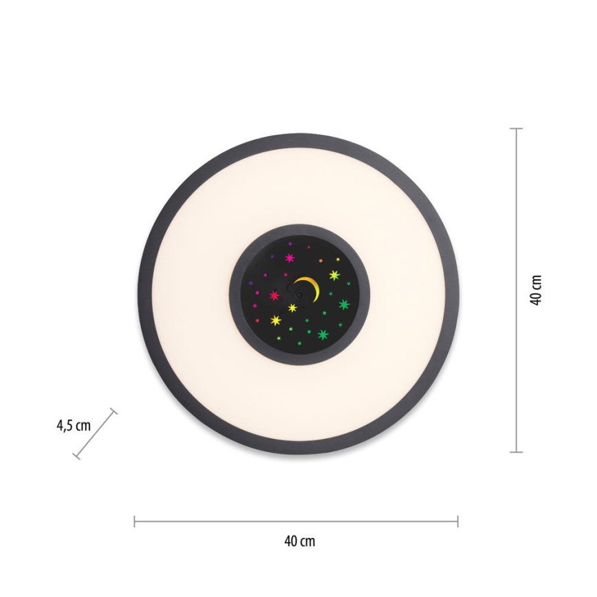 Leuchten Direkt 15572-18 - Iluminação LED RGBW com regulação ASTRO LED/17,5W/230V 2700-5000K + controlo remoto