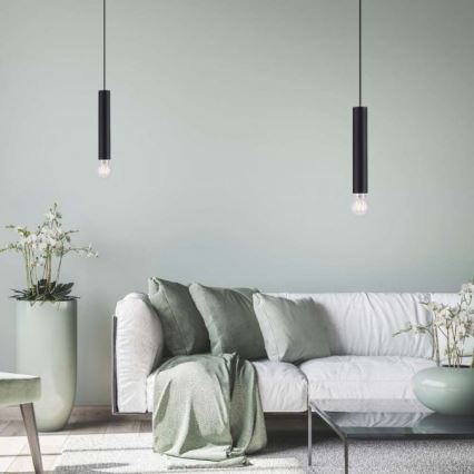 Leuchten Direkt 15617-18 - Candelabro suspenso BRUNA 1xE27/60W/230V preto