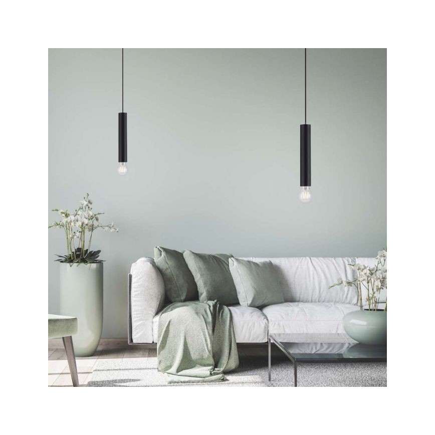 Leuchten Direkt 15617-18 - Candelabro suspenso BRUNA 1xE27/60W/230V preto