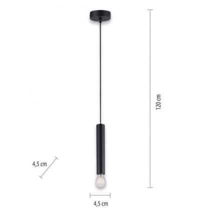 Leuchten Direkt 15617-18 - Candelabro suspenso BRUNA 1xE27/60W/230V preto