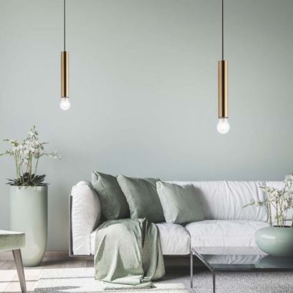 Leuchten Direkt 15617-60 - Candelabro suspenso BRUNA 1xE27/60W/230V latão