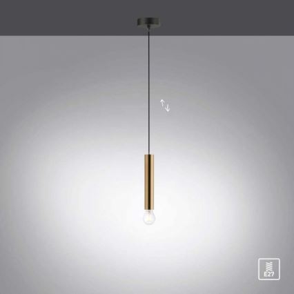 Leuchten Direkt 15617-60 - Candelabro suspenso BRUNA 1xE27/60W/230V latão