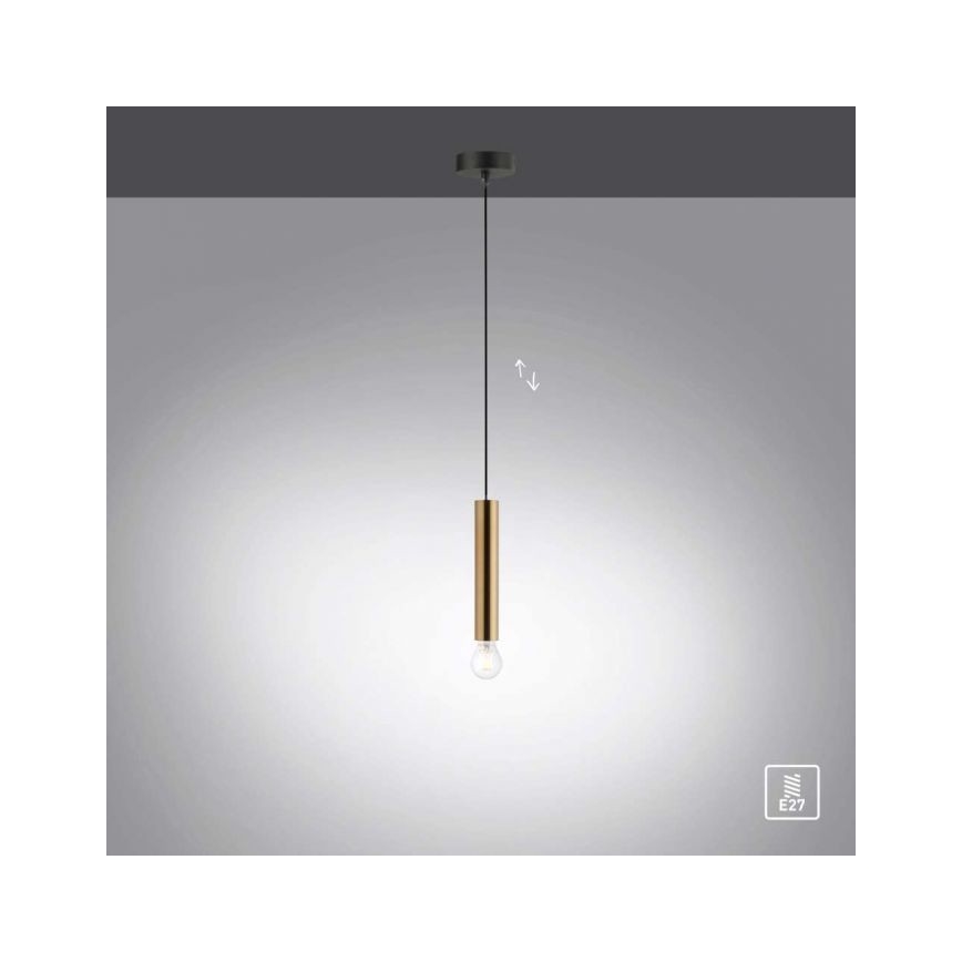 Leuchten Direkt 15617-60 - Candelabro suspenso BRUNA 1xE27/60W/230V latão