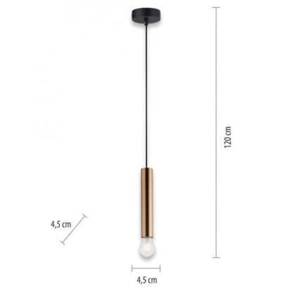 Leuchten Direkt 15617-60 - Candelabro suspenso BRUNA 1xE27/60W/230V latão