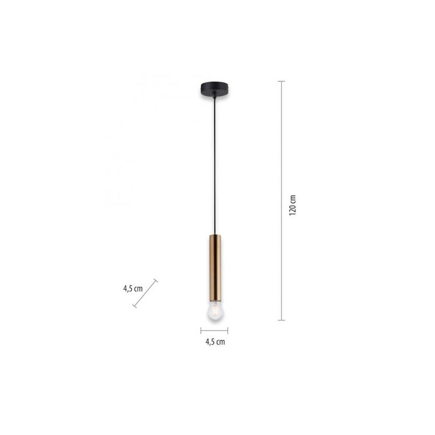 Leuchten Direkt 15617-60 - Candelabro suspenso BRUNA 1xE27/60W/230V latão