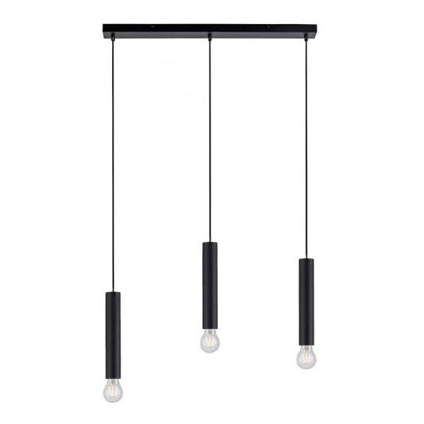 Leuchten Direkt 15618-18 - Candelabro suspenso BRUNA 3xE27/60W/230V preto