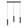 Leuchten Direkt 15618-18 - Candelabro suspenso BRUNA 3xE27/60W/230V preto
