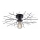 Leuchten Direkt 15638-18 - Candelabro integrado LIMB 1xE27/40W/230V preto