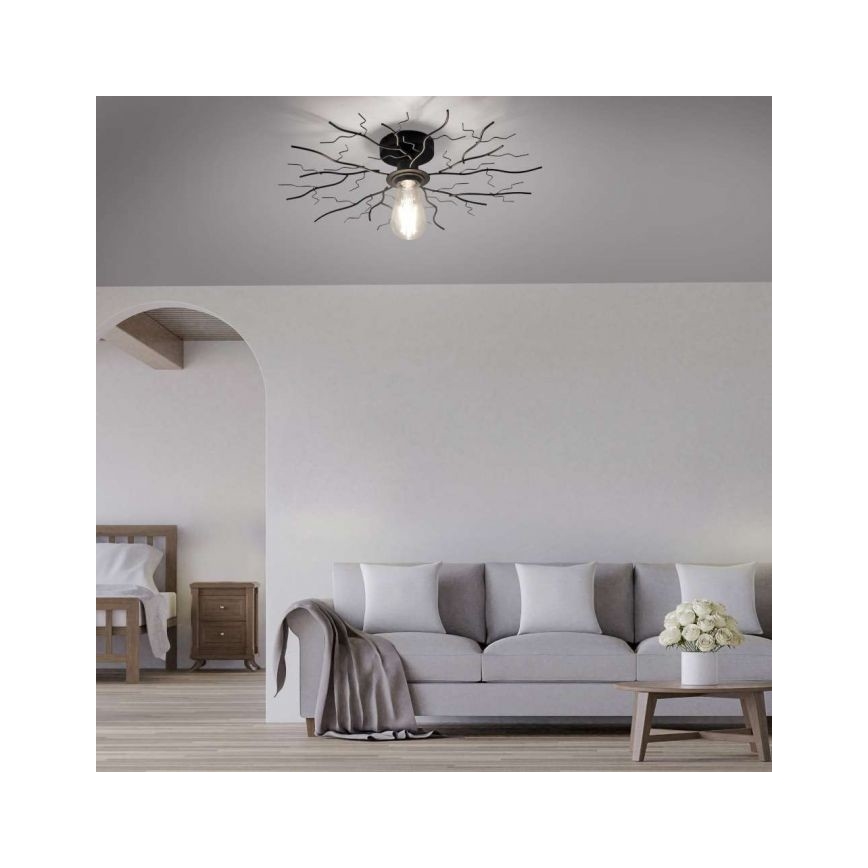 Leuchten Direkt 15638-18 - Candelabro integrado LIMB 1xE27/40W/230V preto