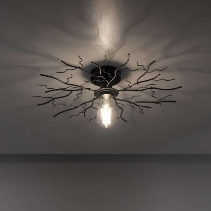 Leuchten Direkt 15638-18 - Candelabro integrado LIMB 1xE27/40W/230V preto