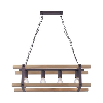 Leuchten Direkt 15684-79 - Candelabro suspenso EDITH 4xE27/60W/230V pinho
