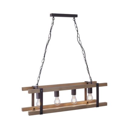 Leuchten Direkt 15684-79 - Candelabro suspenso EDITH 4xE27/60W/230V pinho