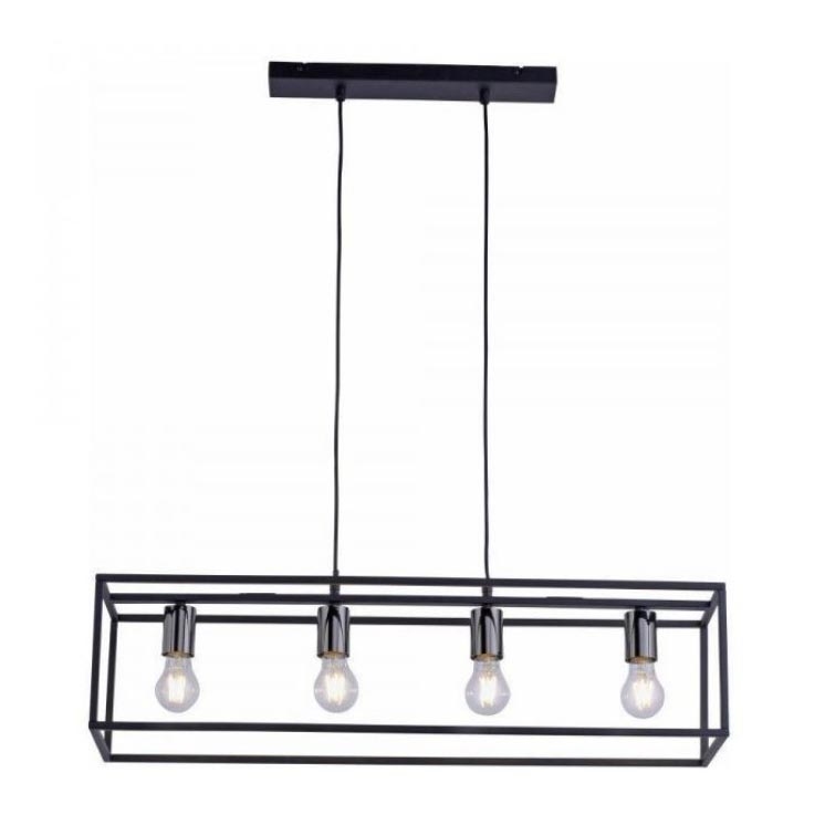 Leuchten Direkt 15854-18 - Candelabro suspenso FABIO 4xE27/60W/230V