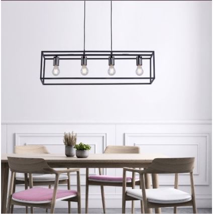 Leuchten Direkt 15854-18 - Candelabro suspenso FABIO 4xE27/60W/230V