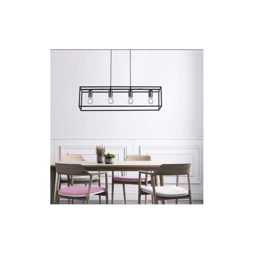 Leuchten Direkt 15854-18 - Candelabro suspenso FABIO 4xE27/60W/230V
