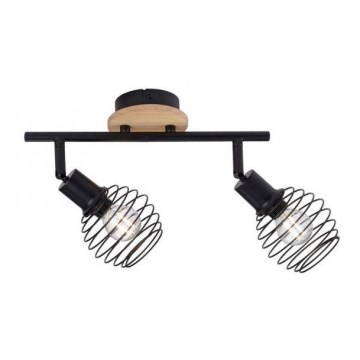 Leuchten Direkt 15922-79 - Foco EUGEN 2xE14/40W/230V carvalho