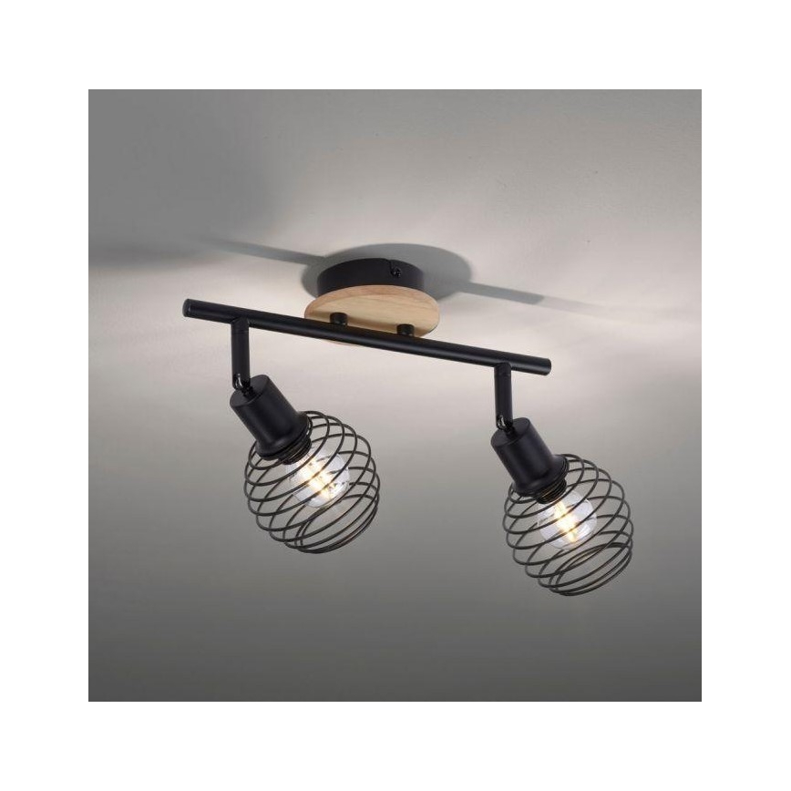 Leuchten Direkt 15922-79 - Foco EUGEN 2xE14/40W/230V carvalho