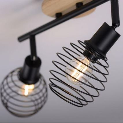 Leuchten Direkt 15922-79 - Foco EUGEN 2xE14/40W/230V carvalho