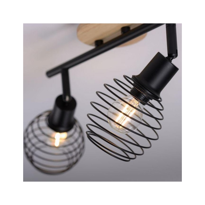 Leuchten Direkt 15922-79 - Foco EUGEN 2xE14/40W/230V carvalho